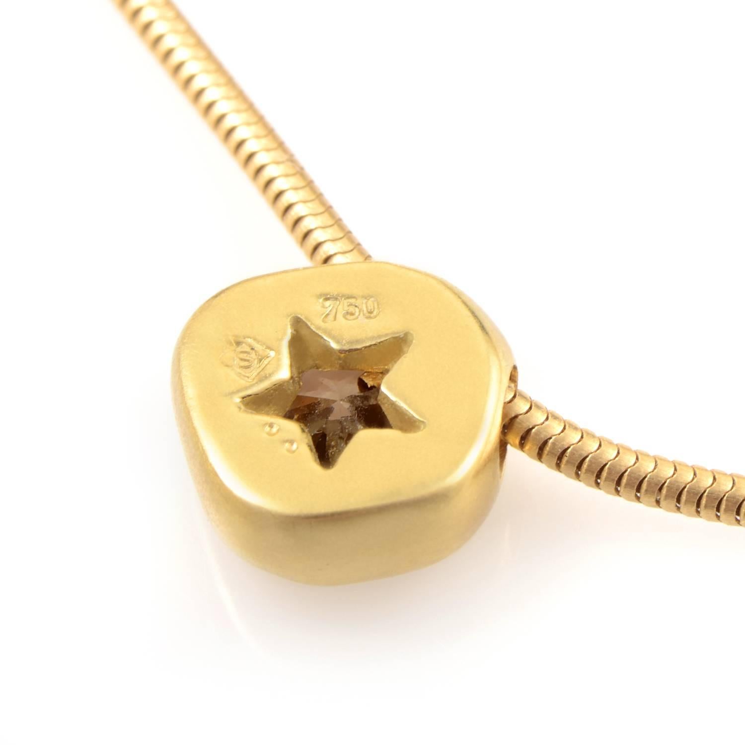 H. Stern Halskette mit braunem Diamant-Gold-Anhänger 1