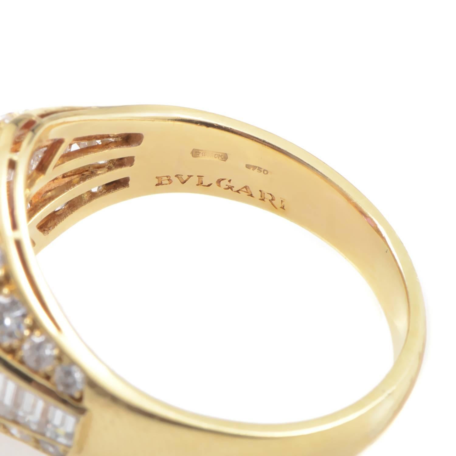 Women's Bulgari Ceylon Pink Sapphire Diamond Gold Ring