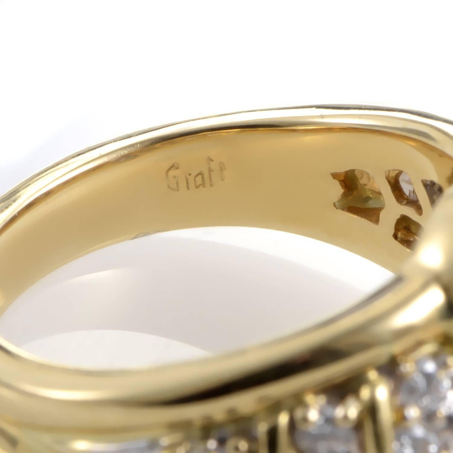 Women's or Men's Graff Sapphire Diamond Gold Ring