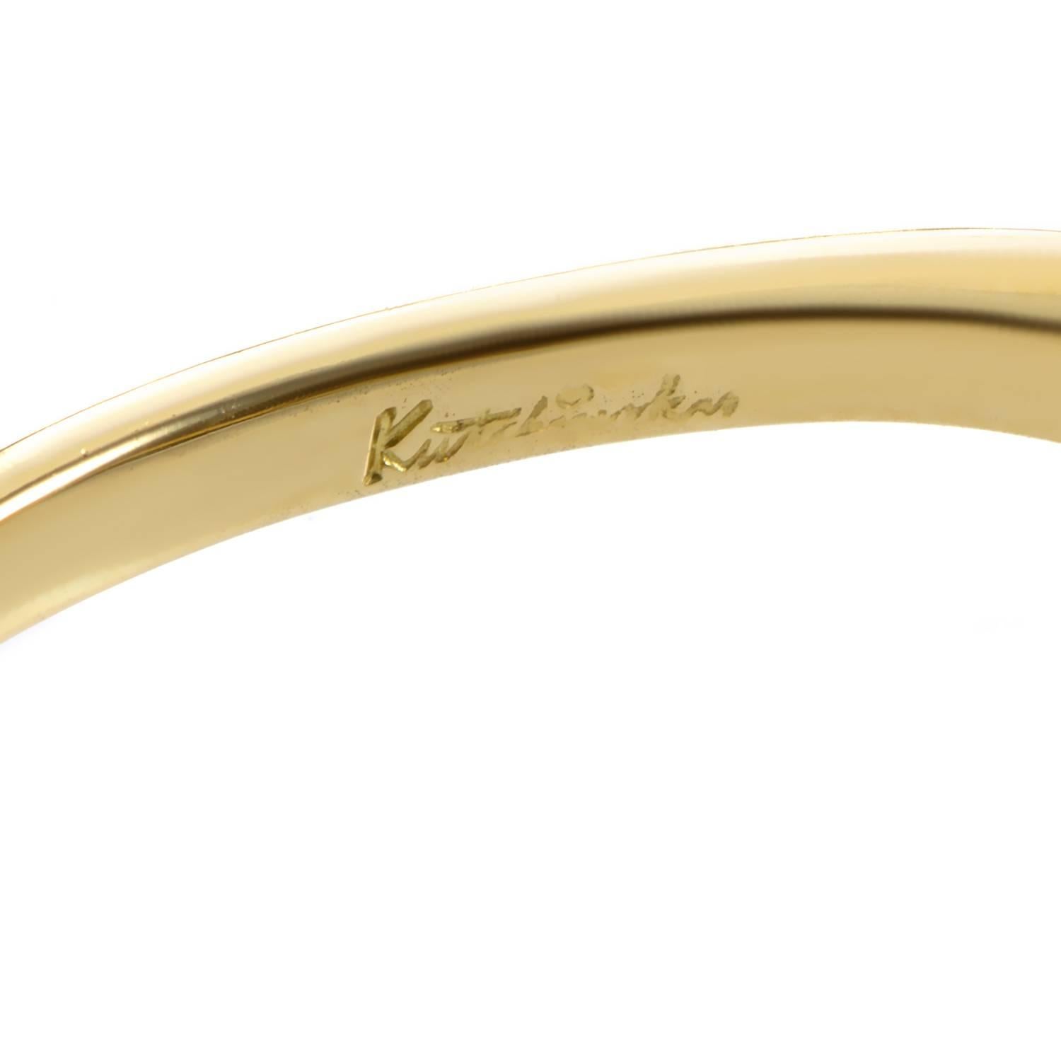 Women's Kutchinsky Emerald Diamond Gold Cluster Ring