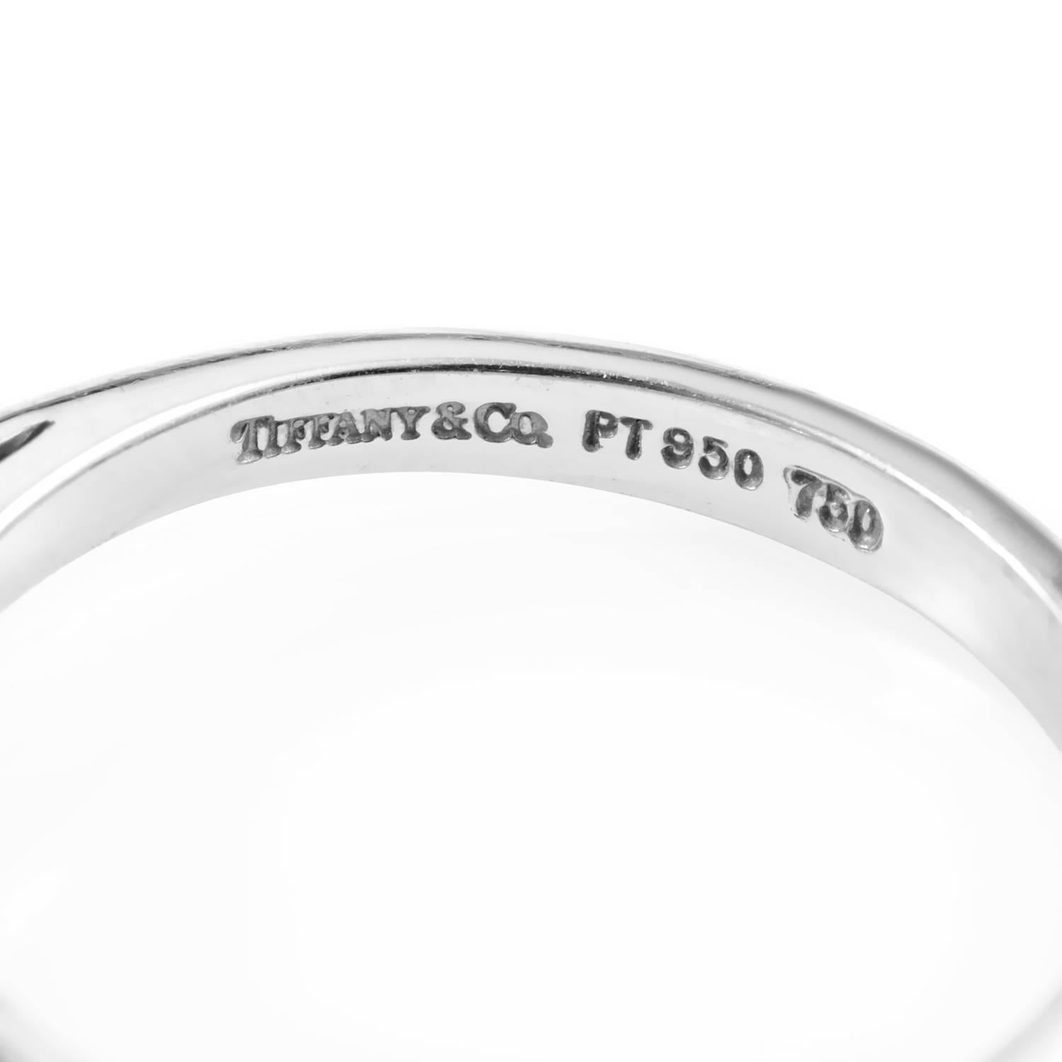 Women's Tiffany & Co. Ruby Diamond Gold Platinum Ring