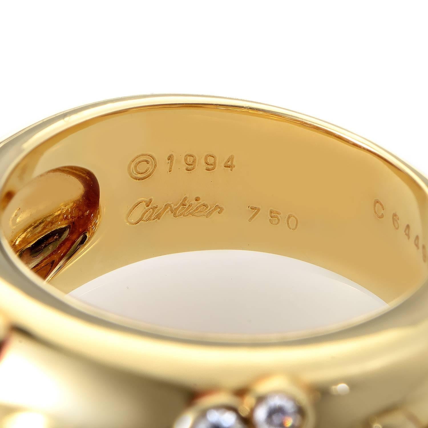 Women's Cartier Diamond Gold Band Ring