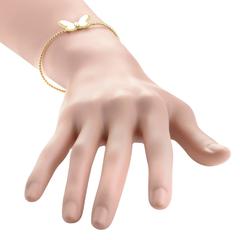 Van Cleef & Arpels Coral Diamond Gold Butterfly Bracelet