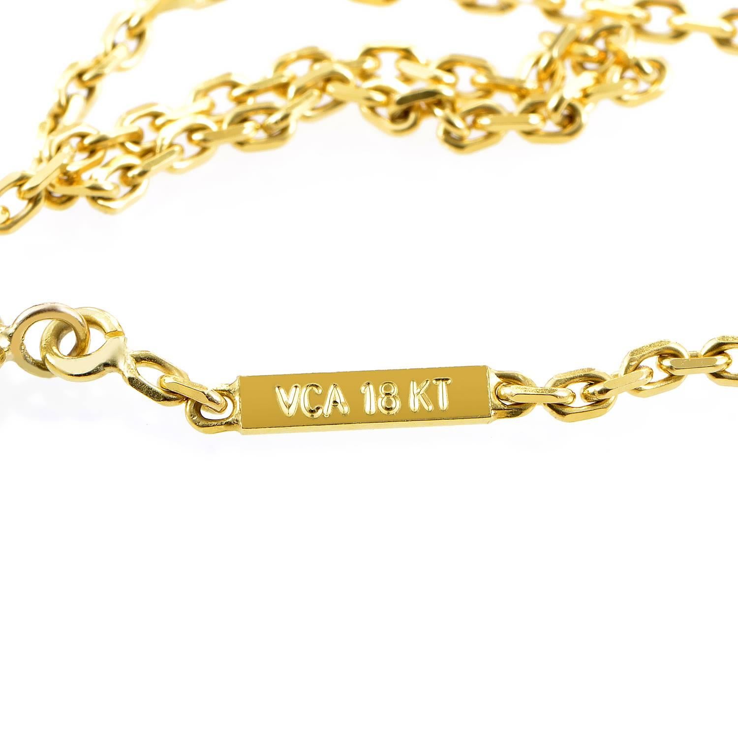 Women's Van Cleef & Arpels Sapphire Diamond Gold Cat Pendant Necklace