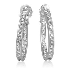 Van Cleef & Arpels Diamond Gold Hoop Earrings