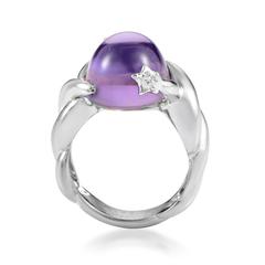 Chanel Comete Star Amethyst Diamond Gold Ring