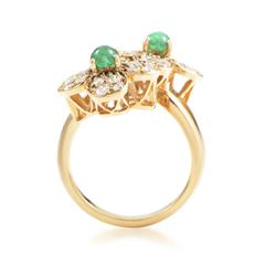 Van Cleef & Arpels Bague fleur en or Trefle Emerald Diamond