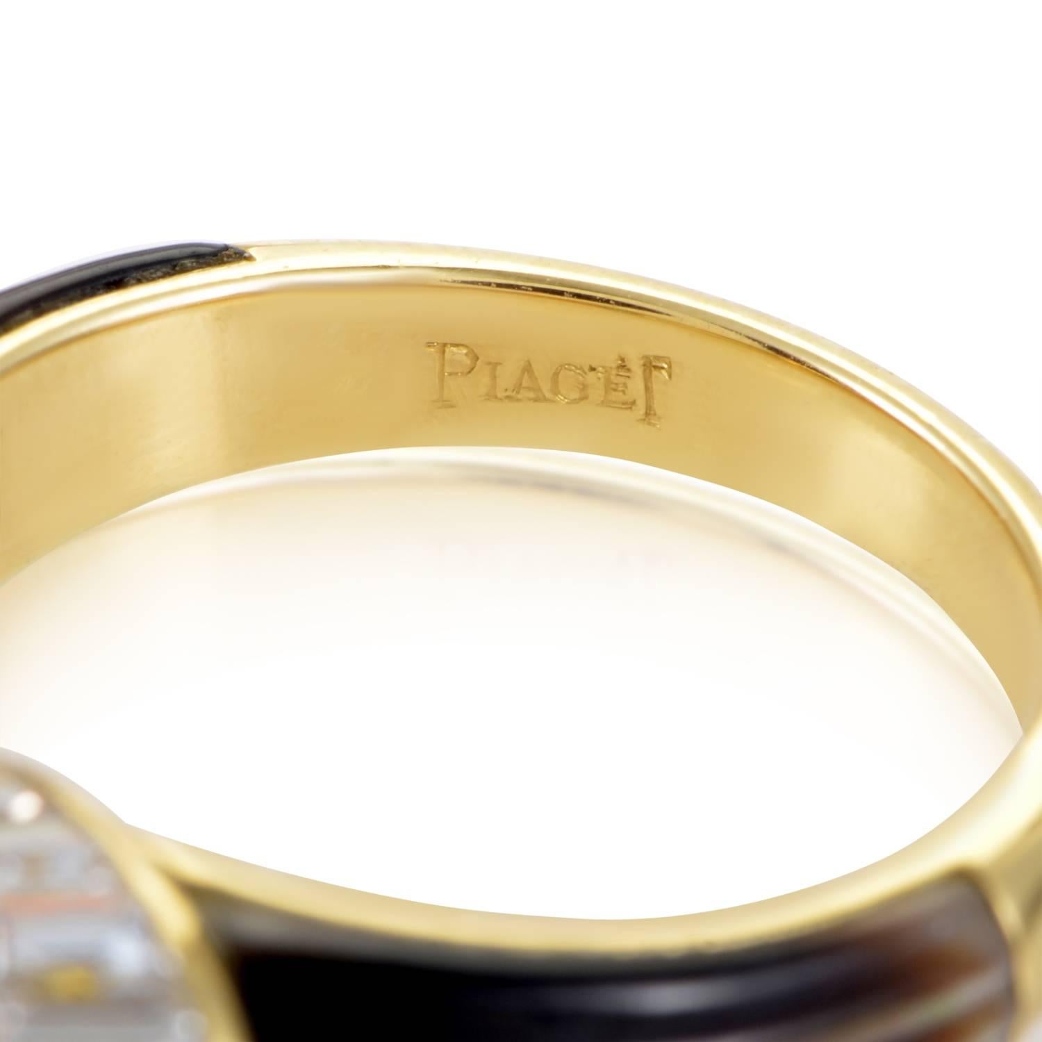Piaget Mother of Pearl Yellow Sapphire Diamond Gold Ring 1