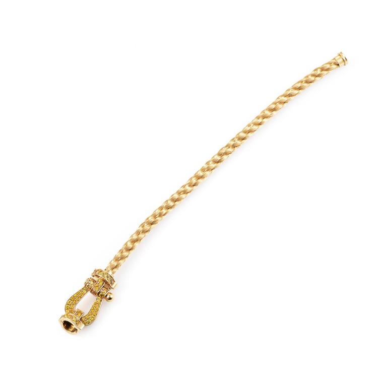 Fred force bracelet 10 GM IN YELLOW GOLD 18K & DIAMONDS 19 CM GOLD DIAMONDS  Golden ref.455644 - Joli Closet