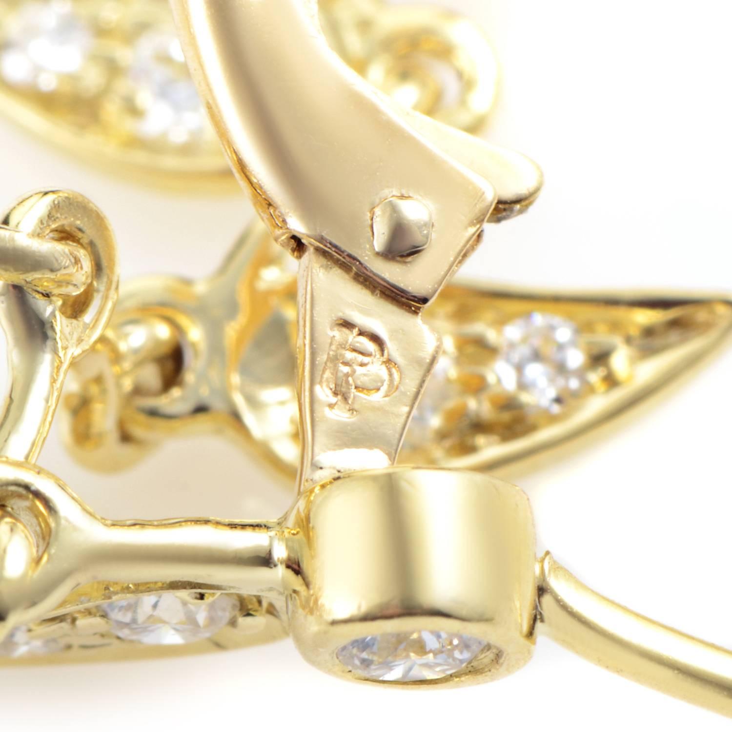 Women's Penny Preville Diamond Gold Branch Dangle Earrings