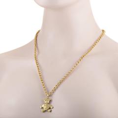 Pomellato Gold Teddy Bear Pendant Necklace