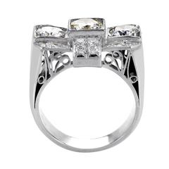 Diamond Platinum Bow Ring