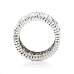 Tapered Diamond Baguette Platinum Eternity Band Ring