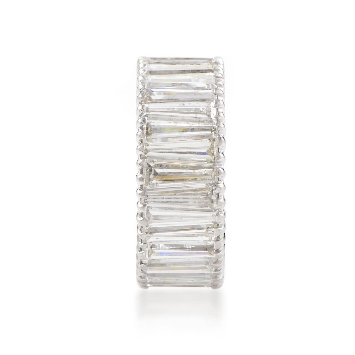 tapered baguette eternity band