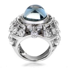 Dior Sultane Aquamarine Diamond Gold Ring