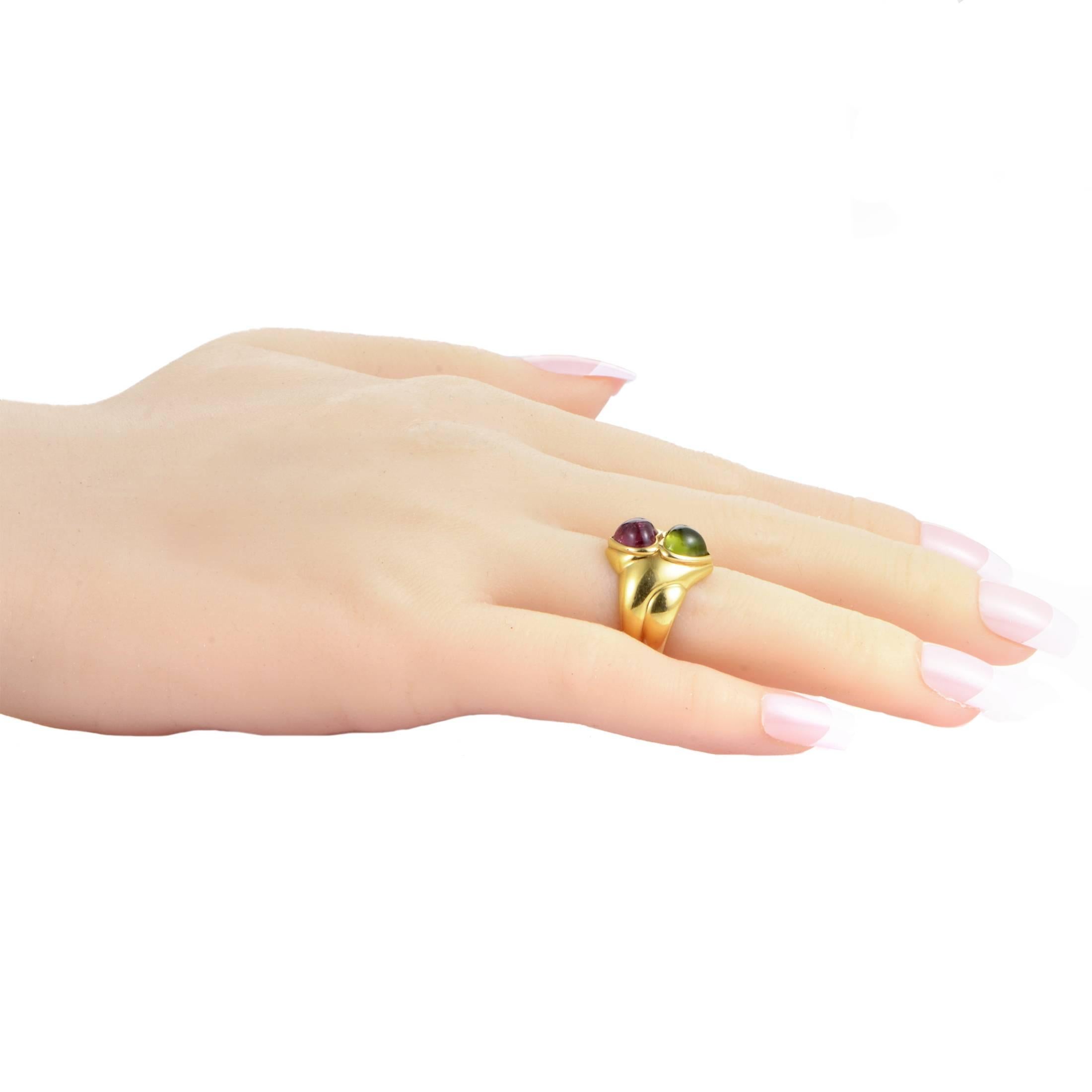 peridot and tourmaline ring