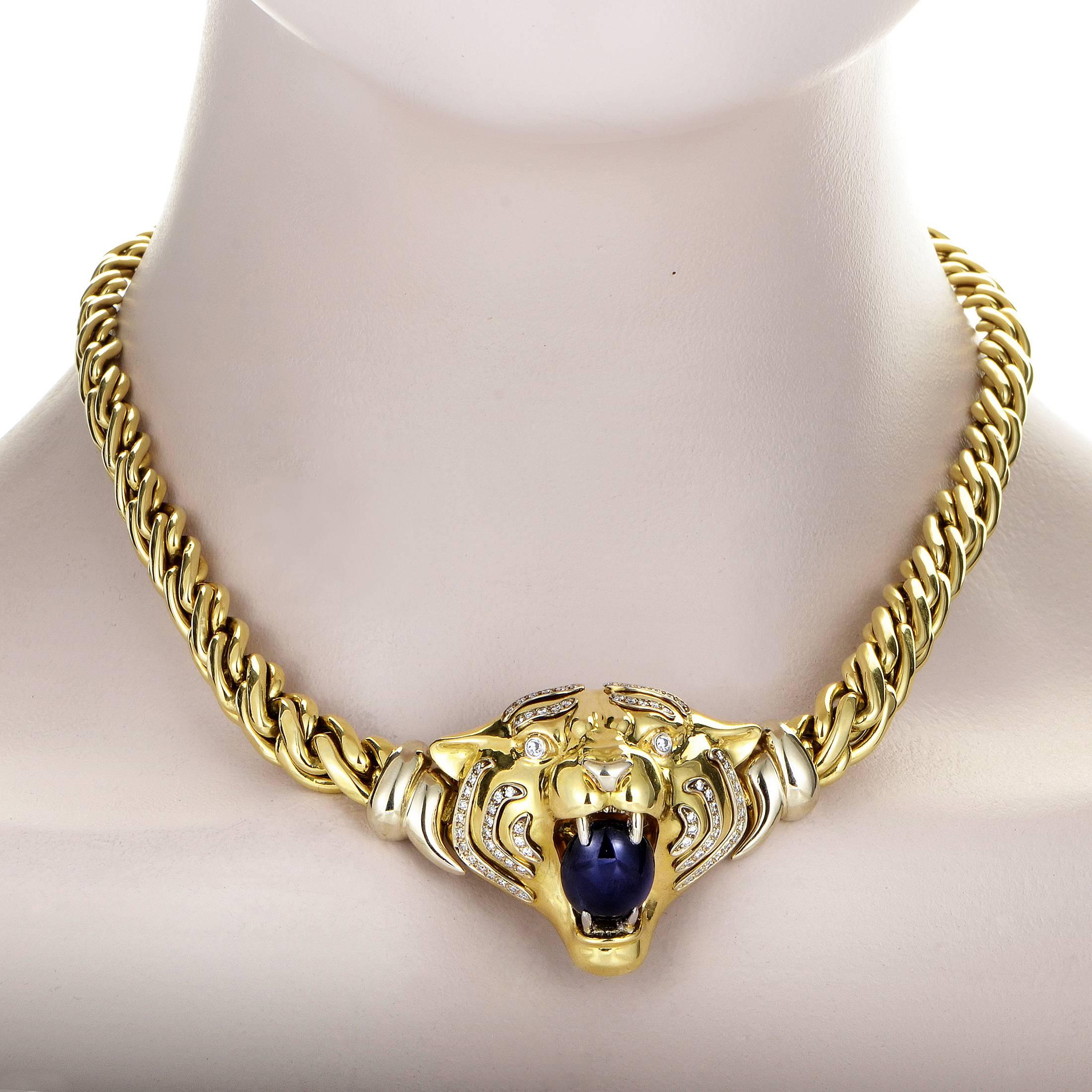 tiger necklace gold