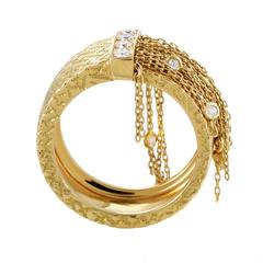 Boucheron Delilah - Bague à franges en or et diamants