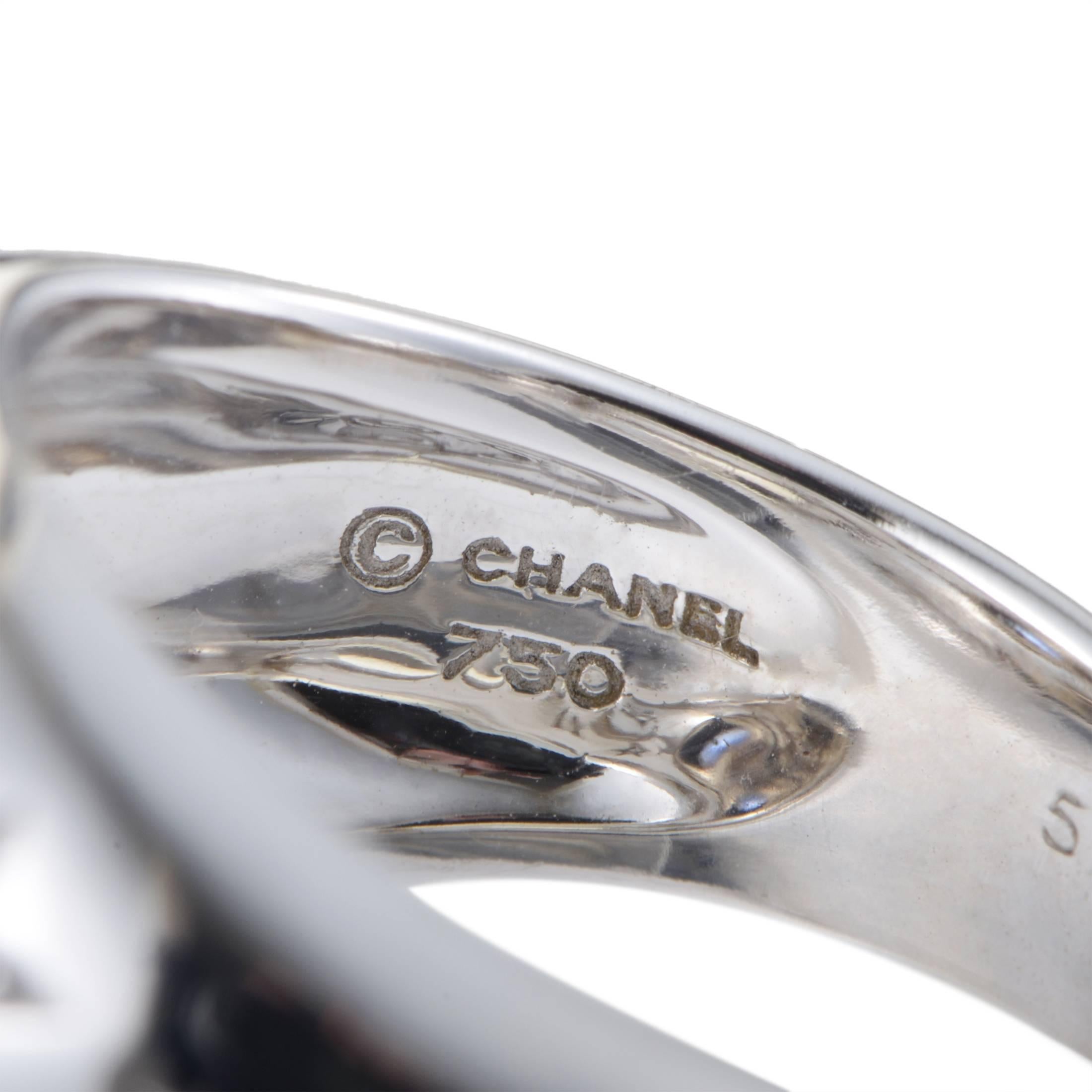 Chanel Comete Sapphire Diamond Gold Band Ring 1