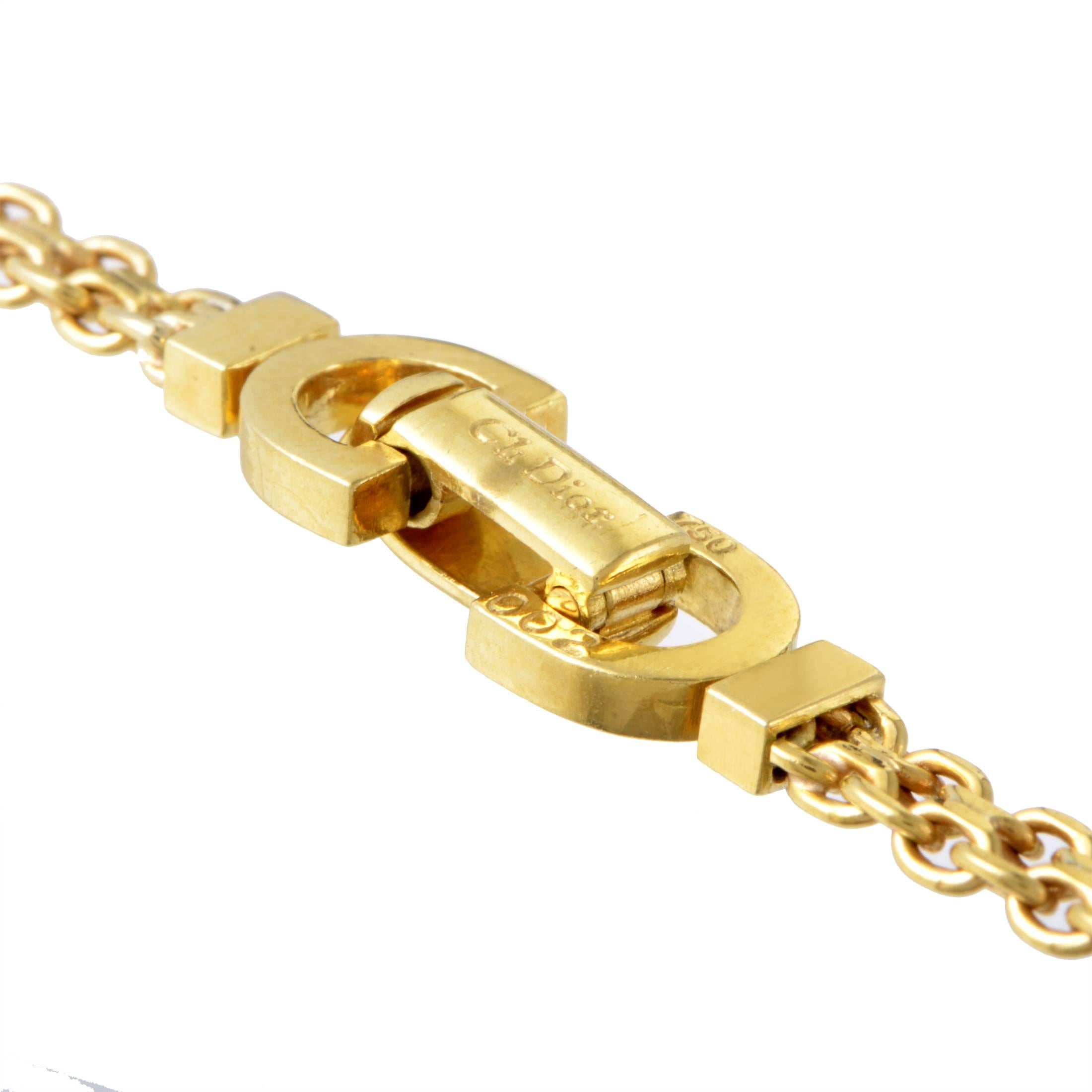 Women's Dior Diamond Gold Cluster Necklace