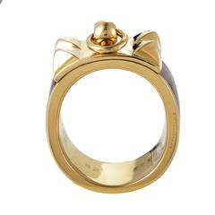 Hermès Collier de Chien Enameled Gold Band Ring