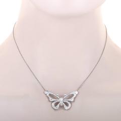 Tiffany & Co. Enchant Diamond Platinum Butterfly Pendant Necklace