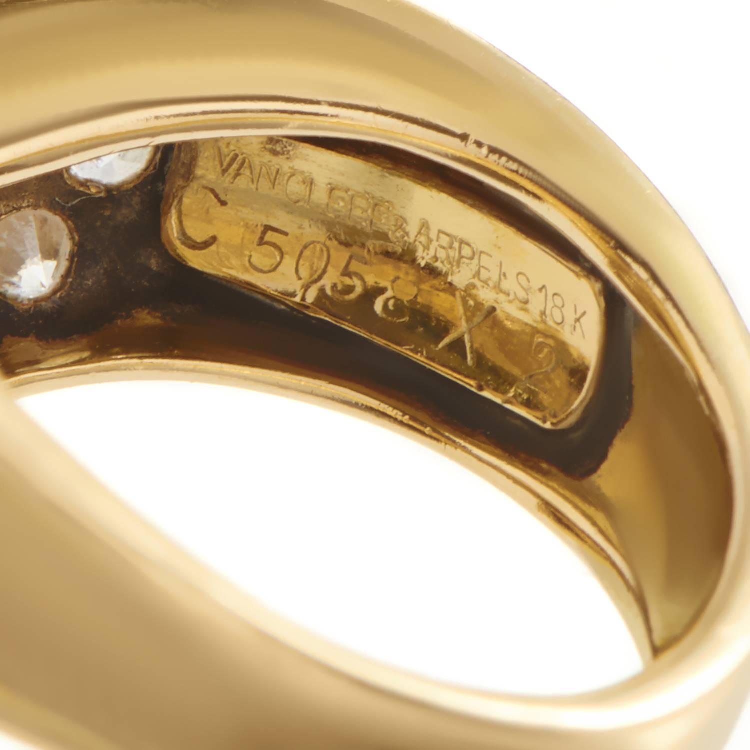 Van Cleef & Arpels Diamond Gold Band Ring 1