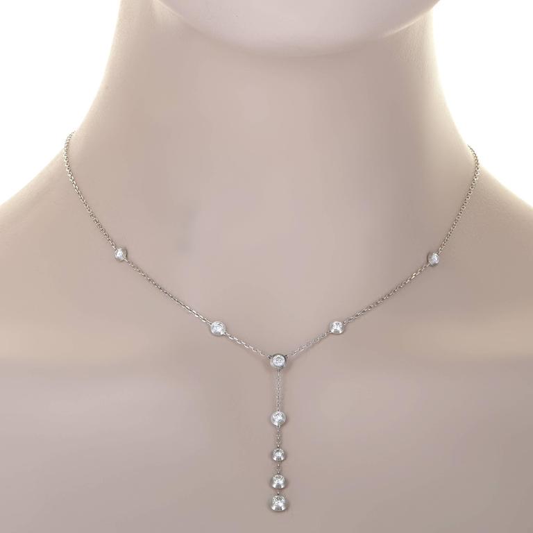 cartier diamond bezel necklace