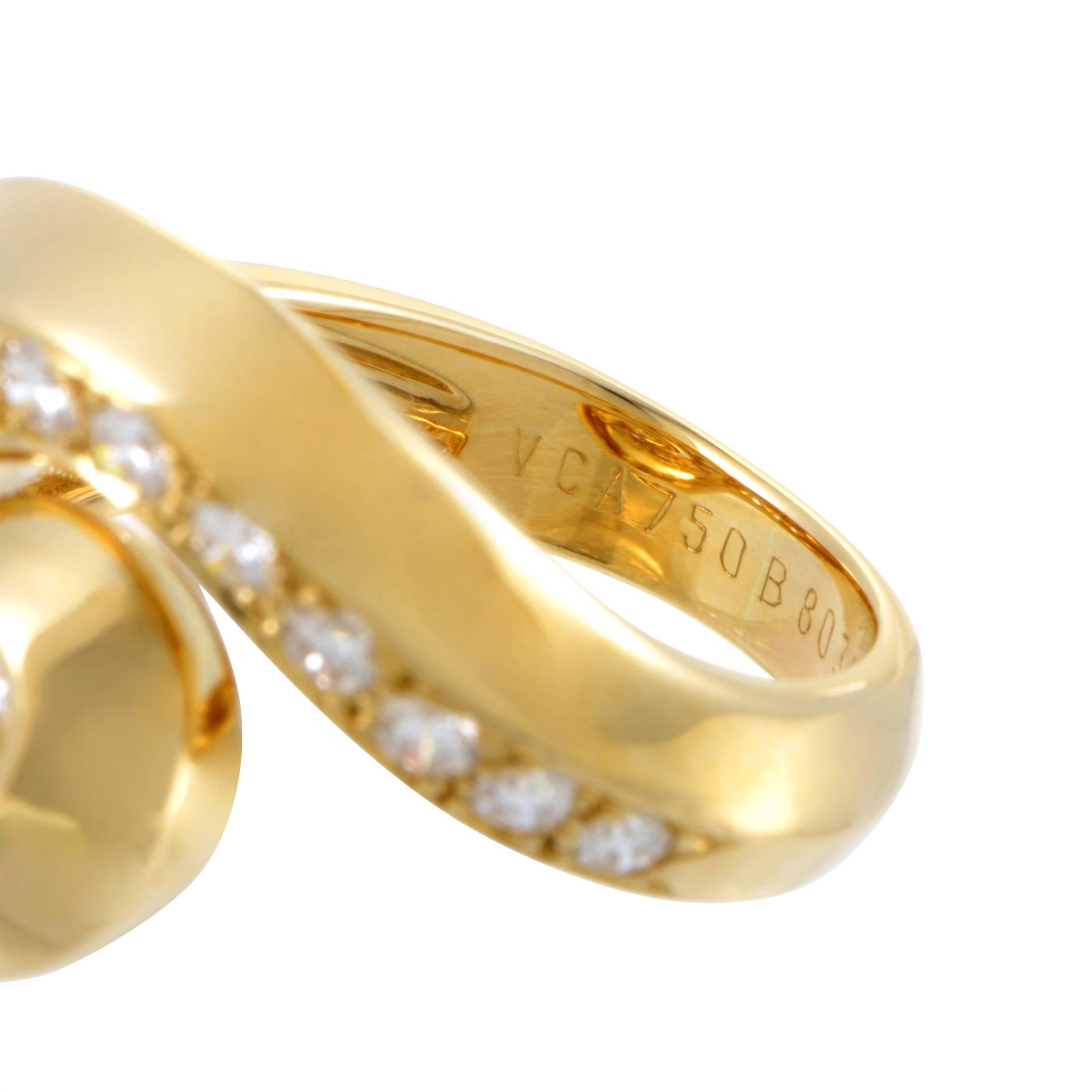 Van Cleef & Arpels Diamond Breeze Yellow Gold Ring 1