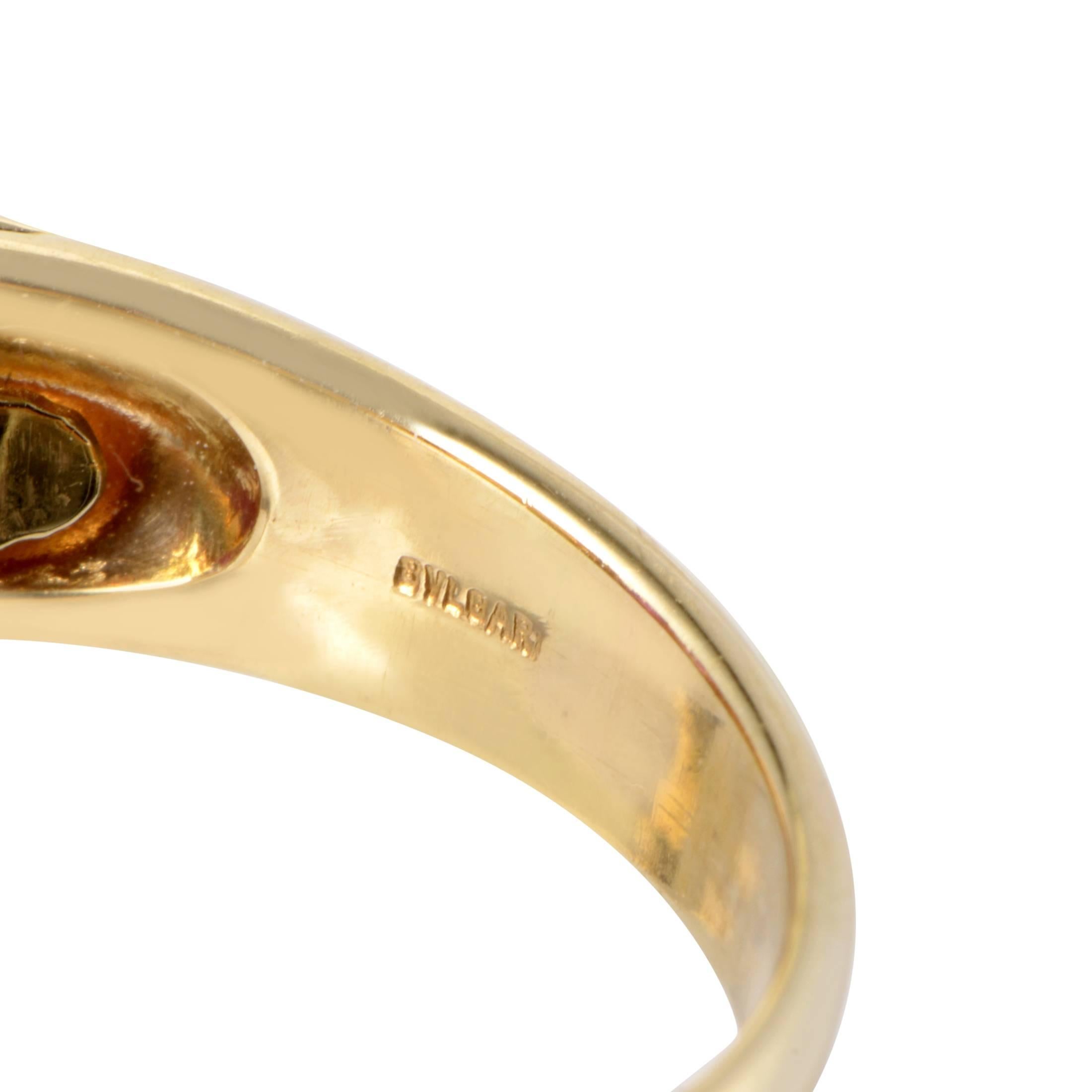 Women's Bulgari Yellow Gold Ruby Band Ring