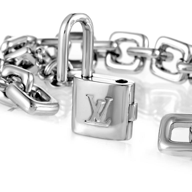 Louis Vuitton White Gold Charm Bracelet For Sale at 1stdibs