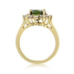 Tiffany & Co. Diamond Tourmaline Yellow Gold Ring