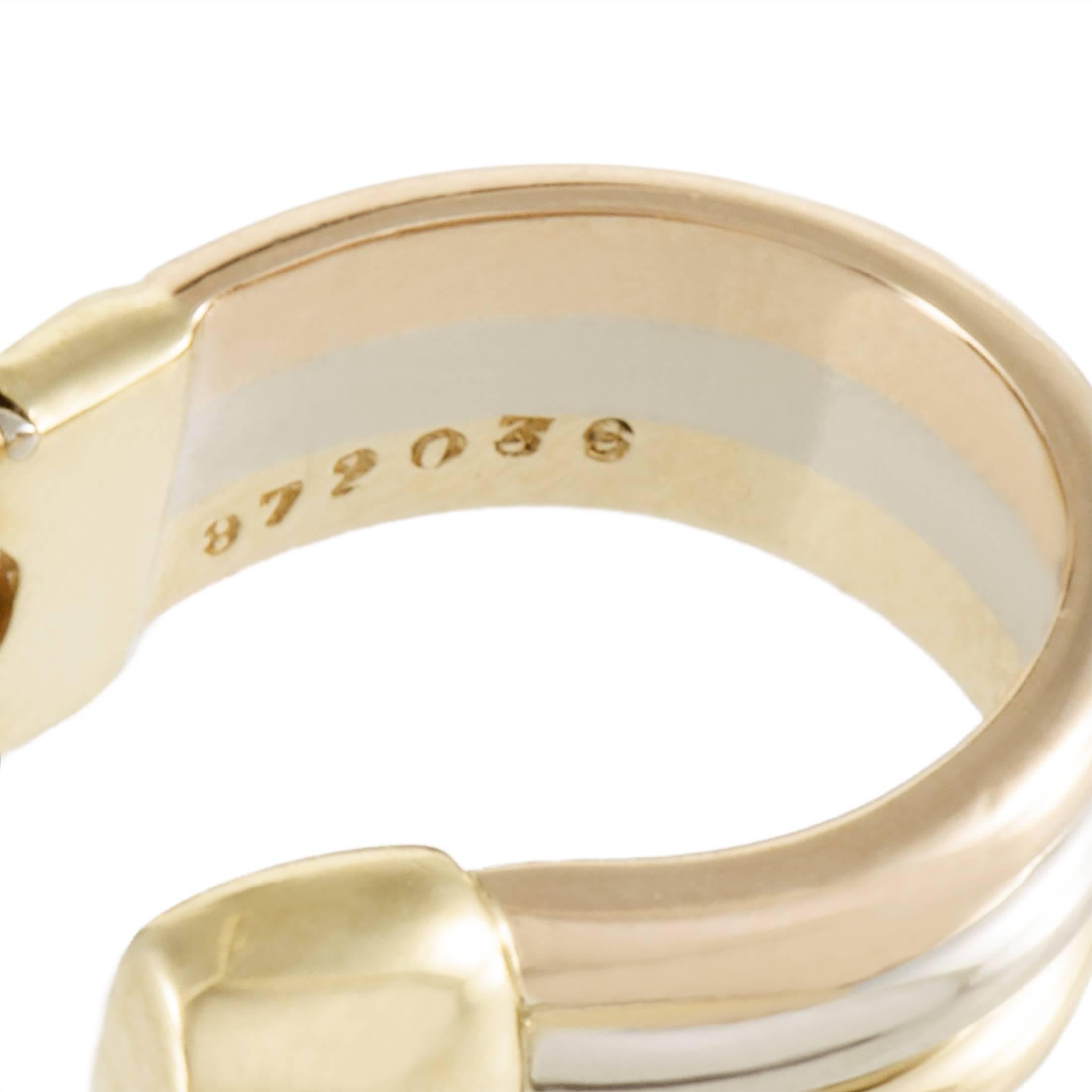 Women's Cartier Trinity Diamond Yellow Gold Clip-on Earrings