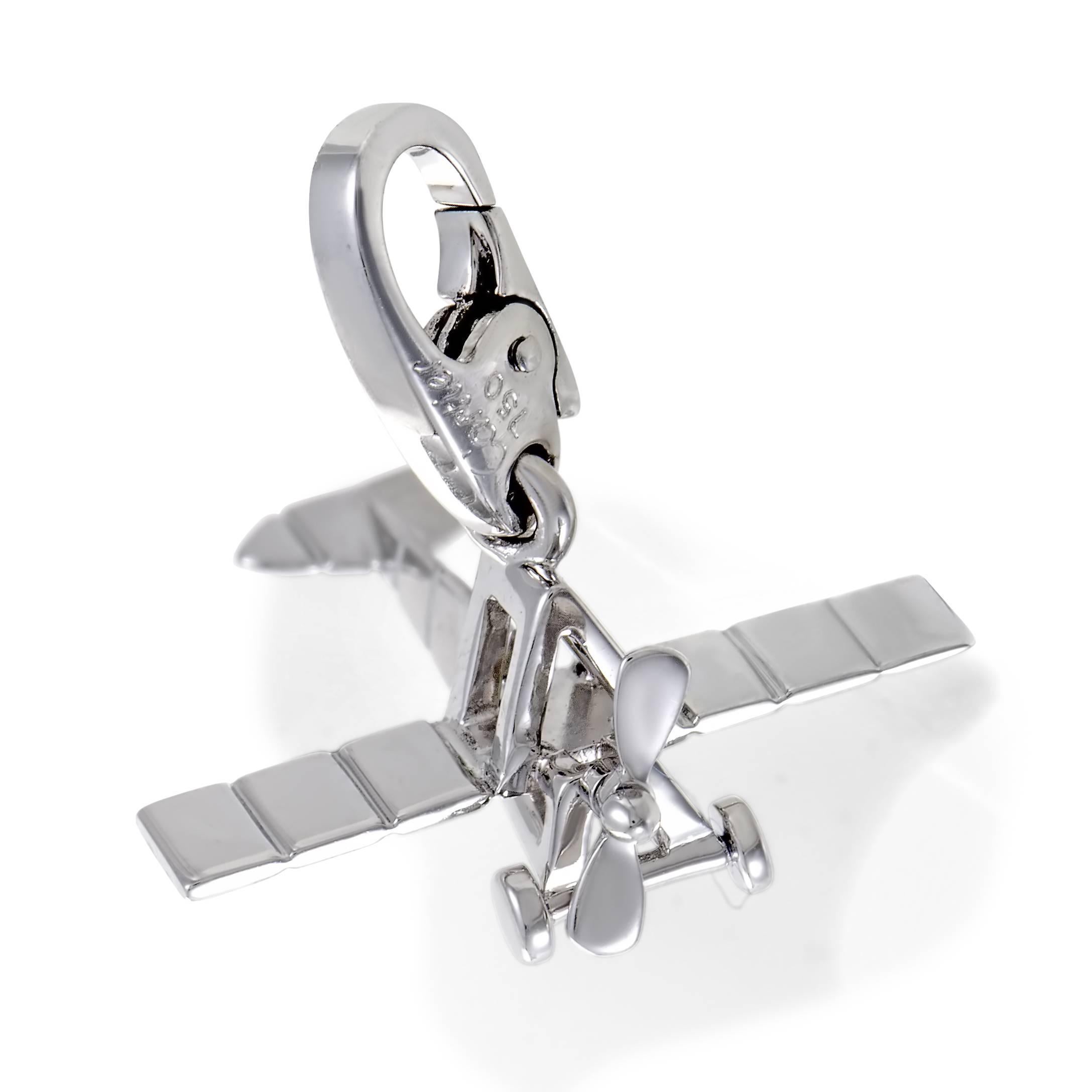 Cartier White Gold Airplane Charm In Excellent Condition In Southampton, PA