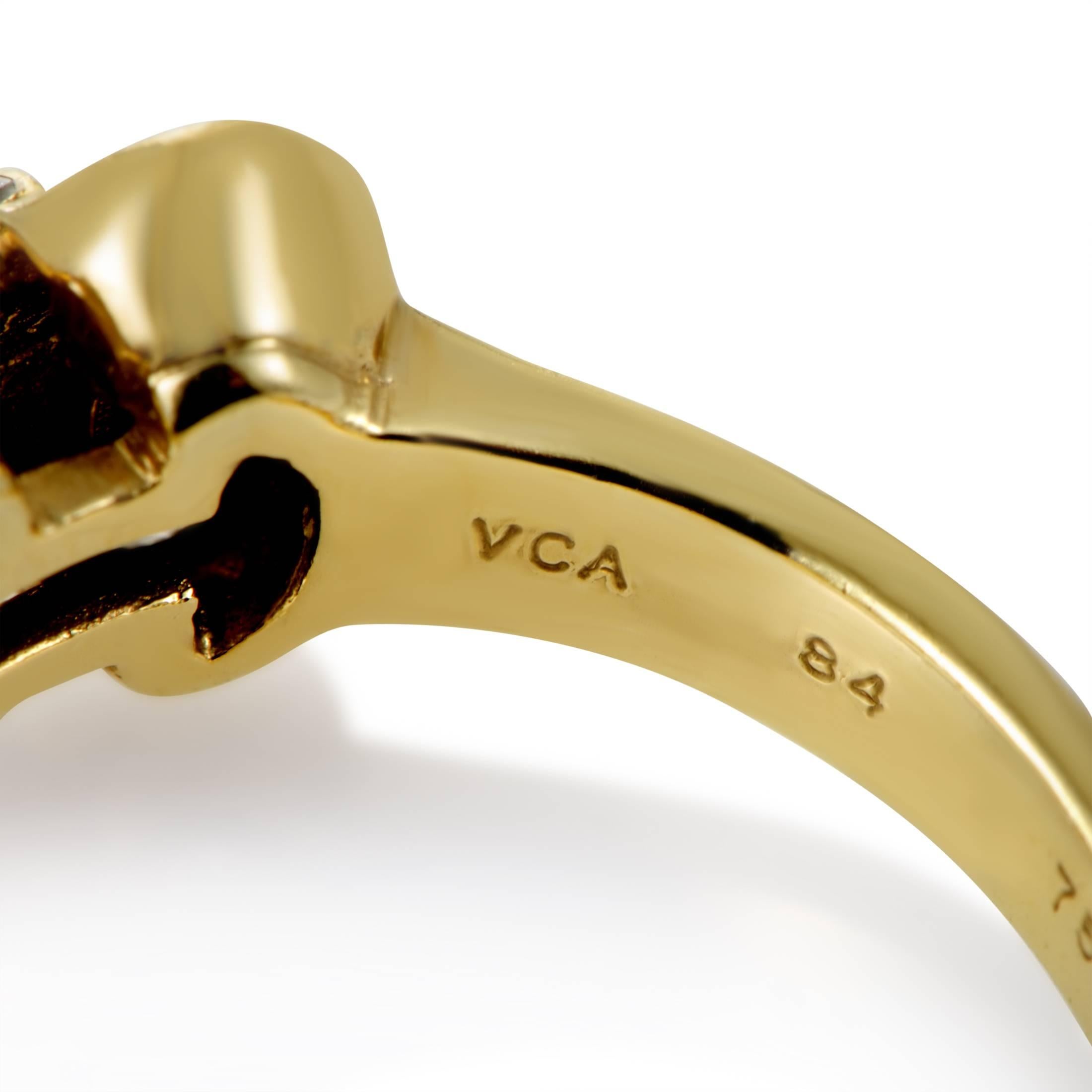 Van Cleef & Arpels Diamond Gold Bow Ring 1