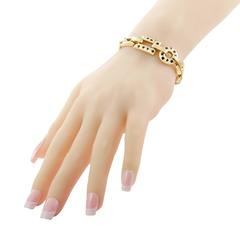 Cartier Panthere Yellow Gold and Enamel Bracelet