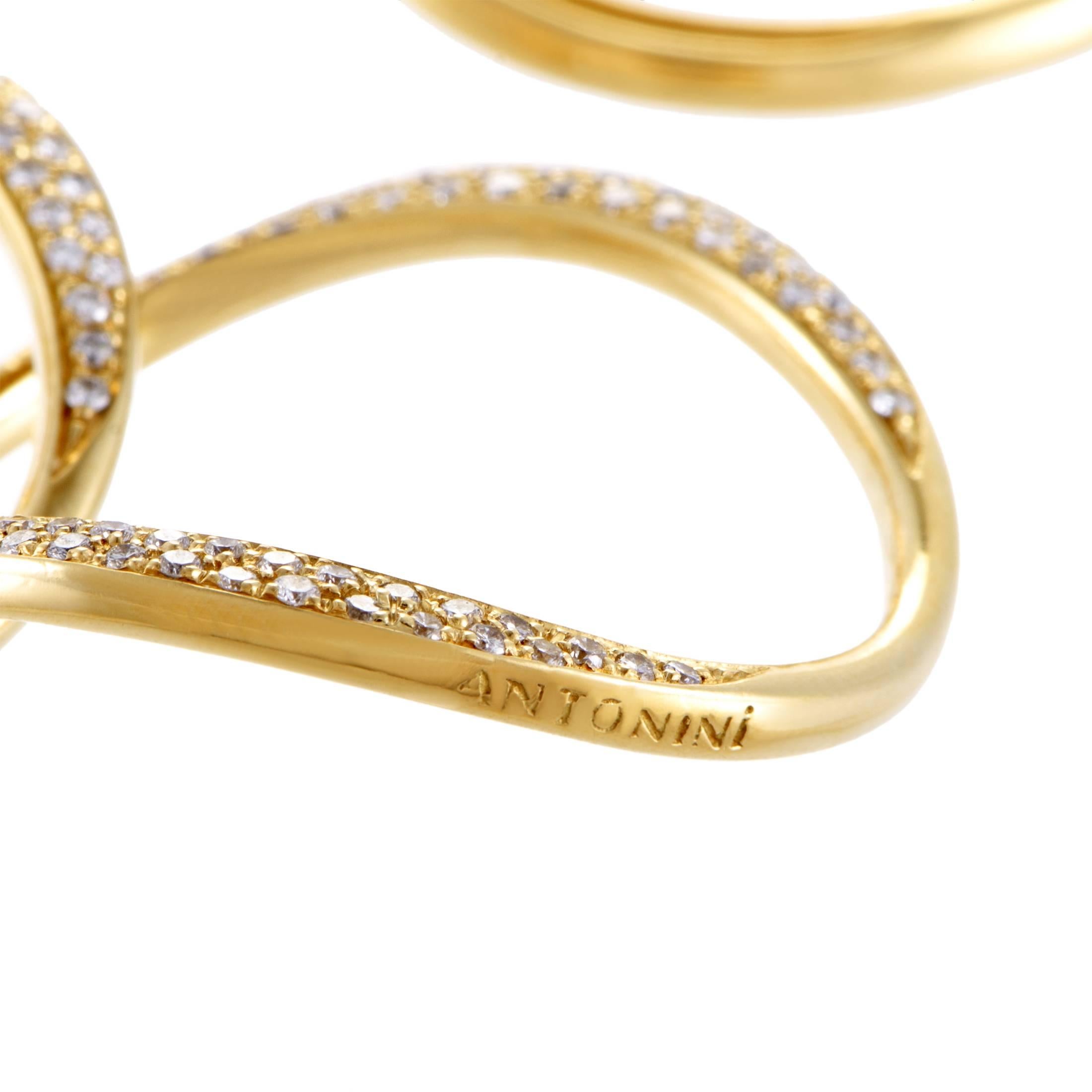 Women's Antonini Diamond Pave Yellow Gold Bracelet