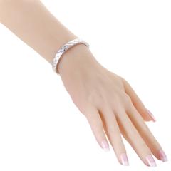 Chanel Matelasse White Gold Bracelet