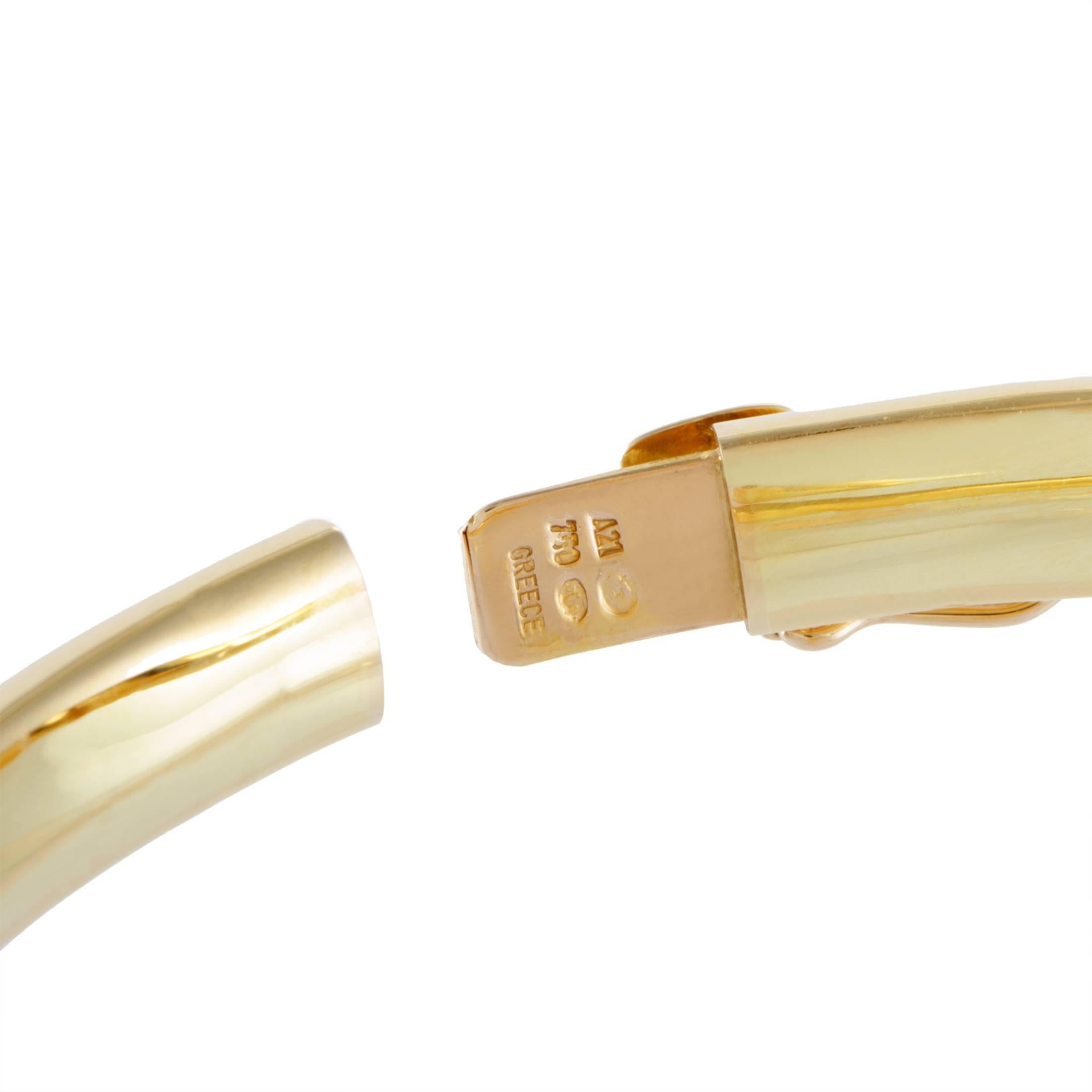 Ilias Lalaounis Yellow Gold Dolphin Bangle Bracelet In Excellent Condition In Southampton, PA