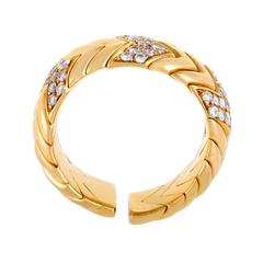 Bvlgari Spiga Diamond Gold Ring