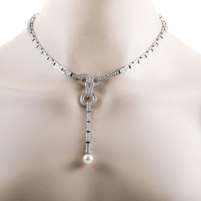 cartier agrafe diamond necklace