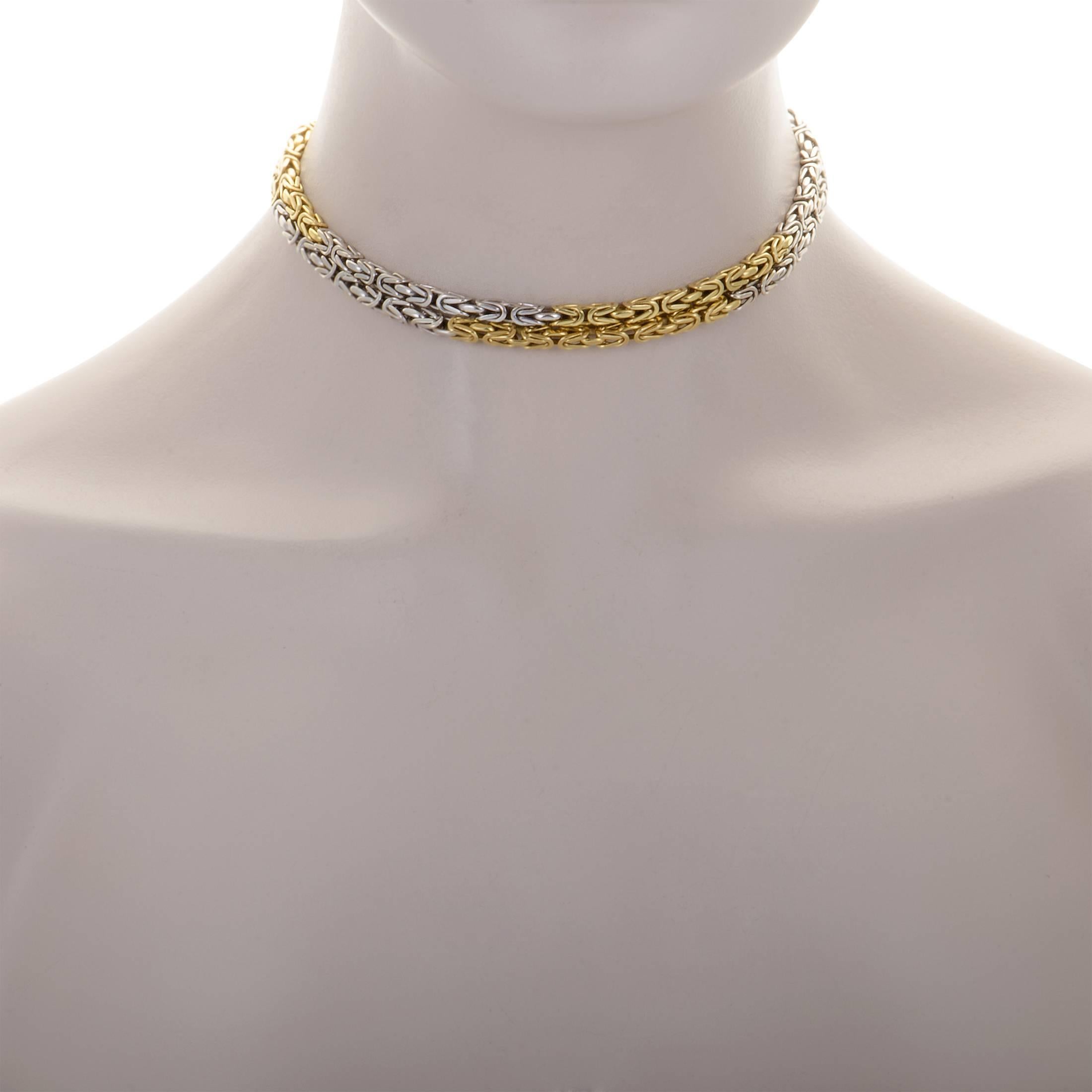 white and yellow gold chain