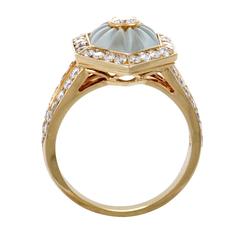 Boucheron Blue Crystal Diamond Yellow Gold Ring