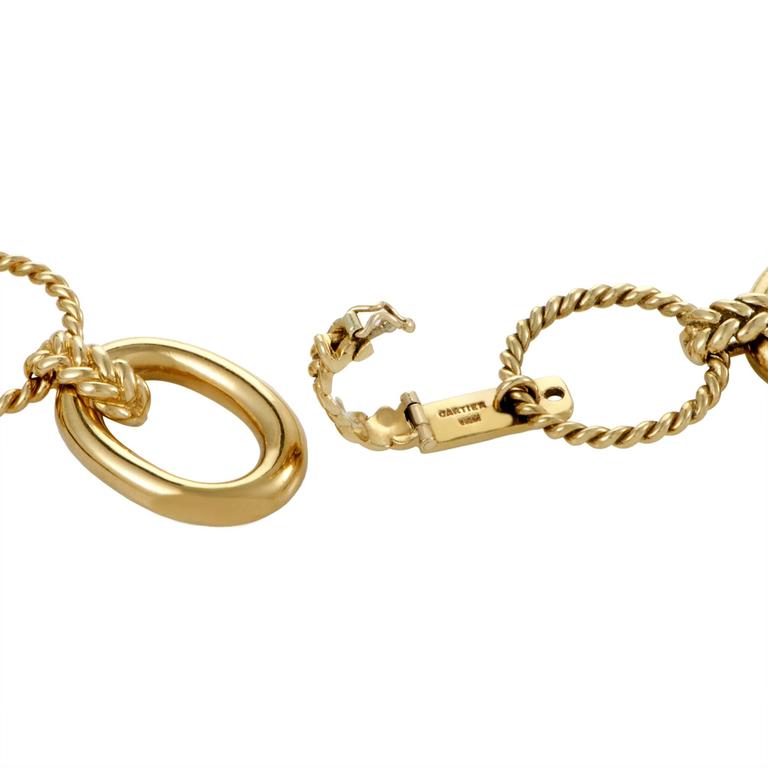 Carter Yellow Gold Large Link Necklace at 1stdibs