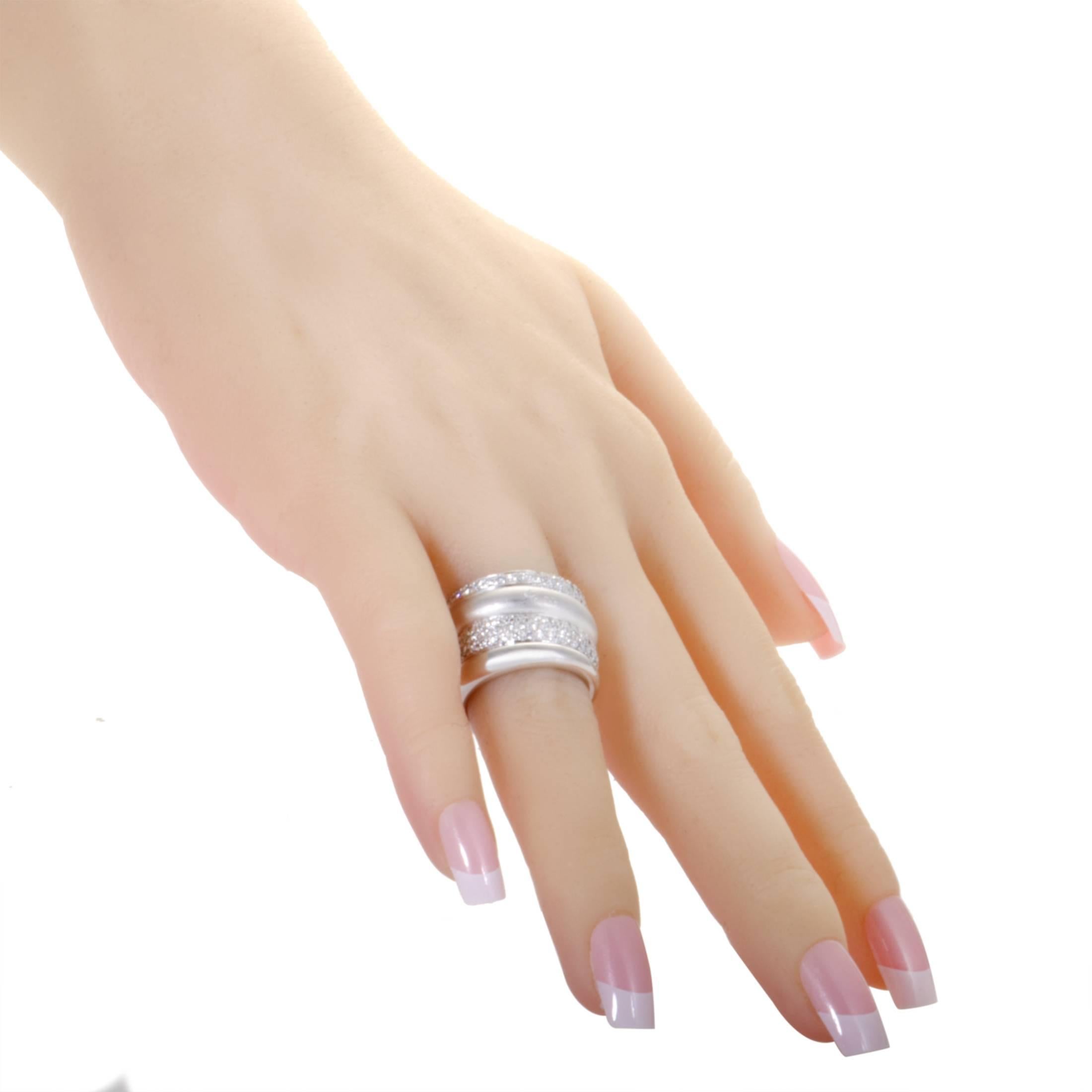 Men's Pomellato Diamond White Gold Band Ring