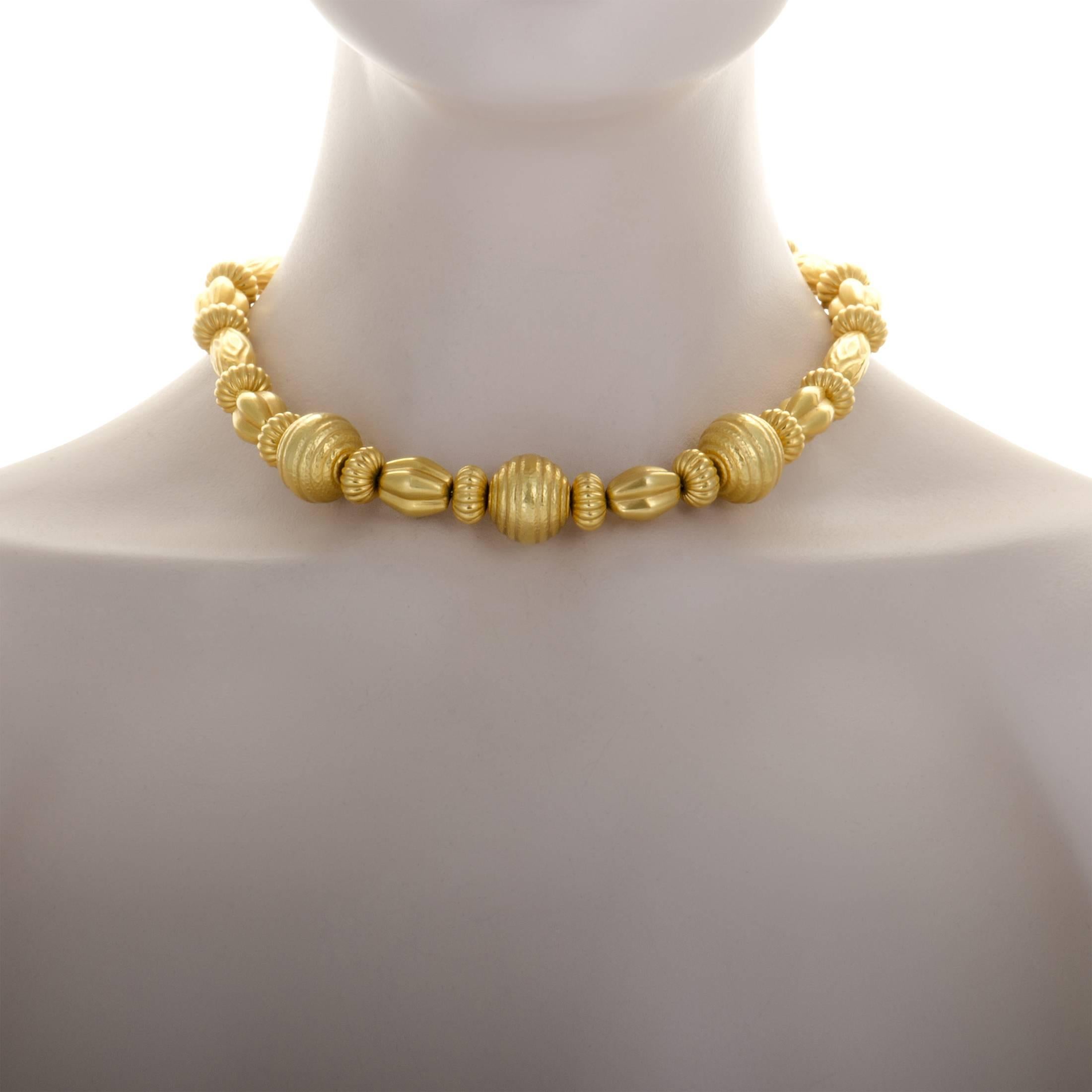 Women's Ilias Lalaounis Yellow Gold Clip-On Earring and Necklace Set