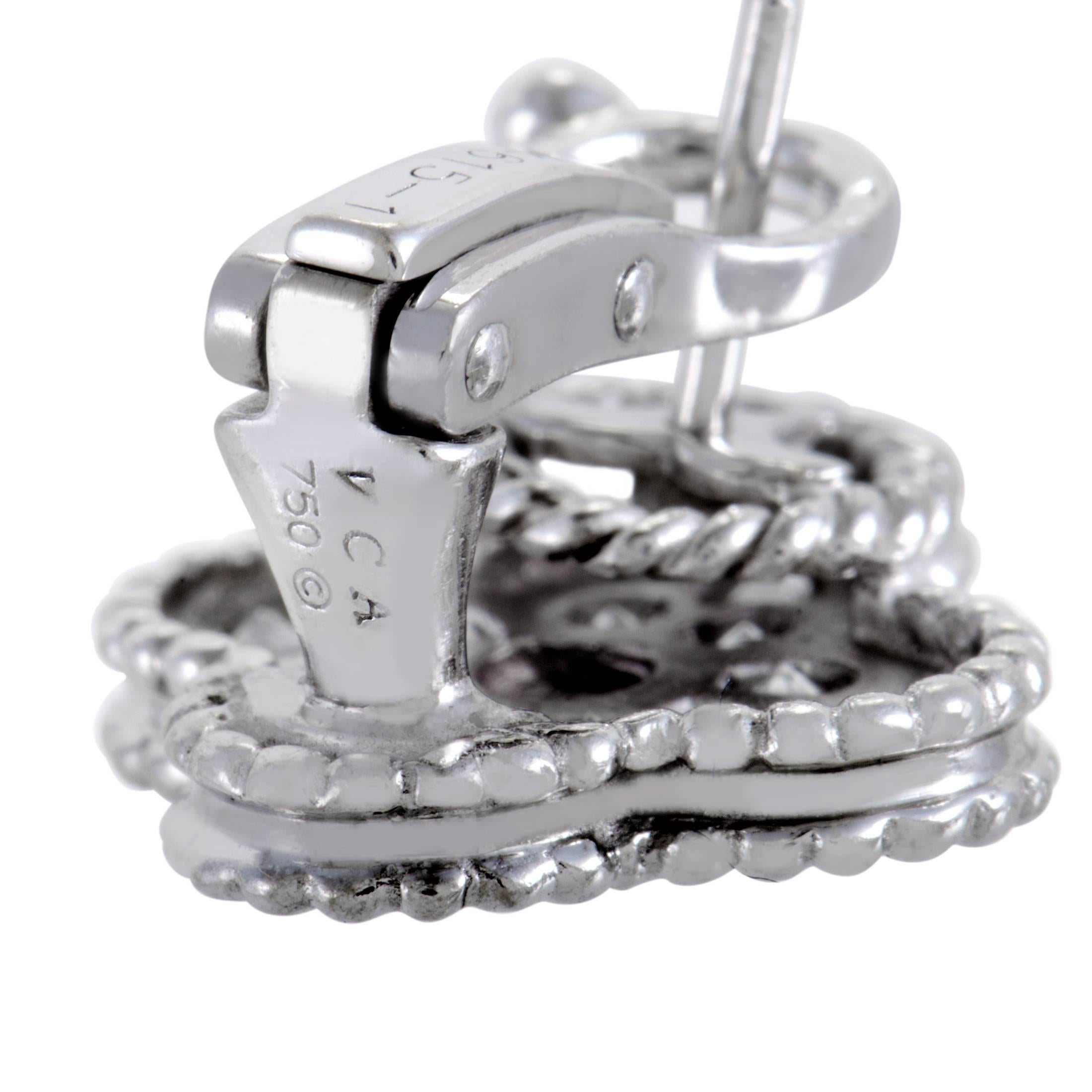 vca white gold earrings