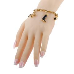 Hermes Hunting Charm Yellow Gold Bracelet