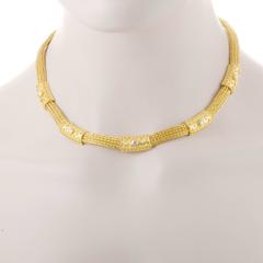 Ilias Lalaounis Diamond and Yellow Gold Collar Necklace