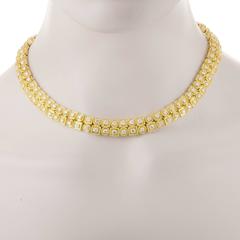 Ilias Lalaounis Diamond and Yellow Gold Choker Necklace